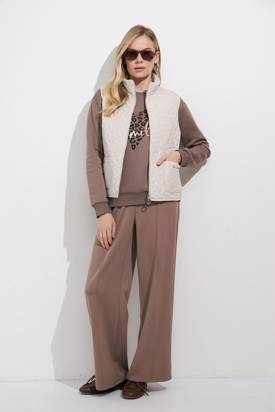 Lebek стеганая жилетка бежевая