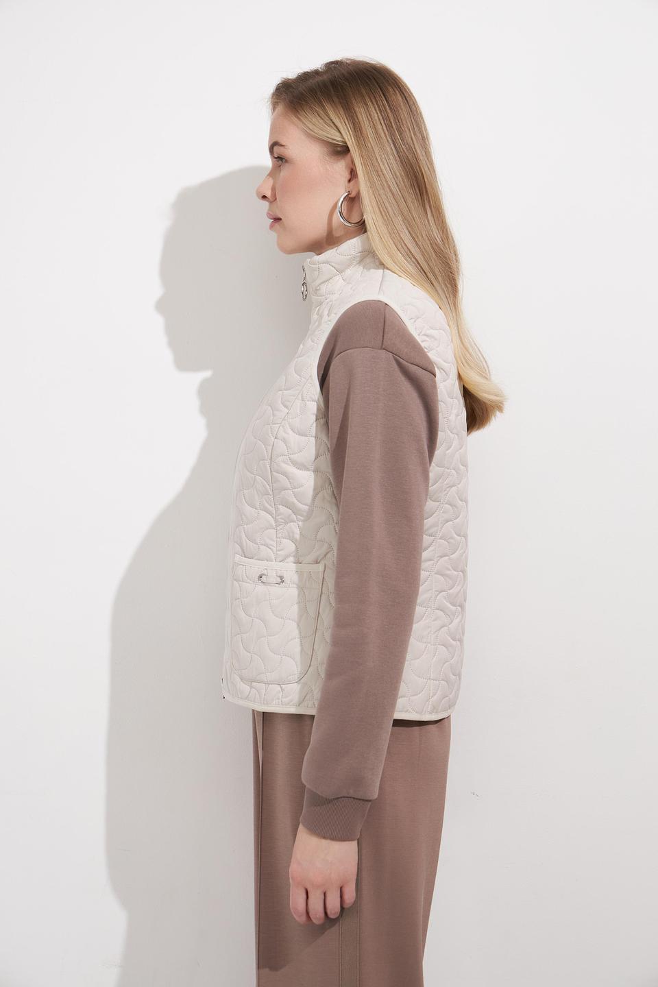 Lebek стеганая жилетка бежевая