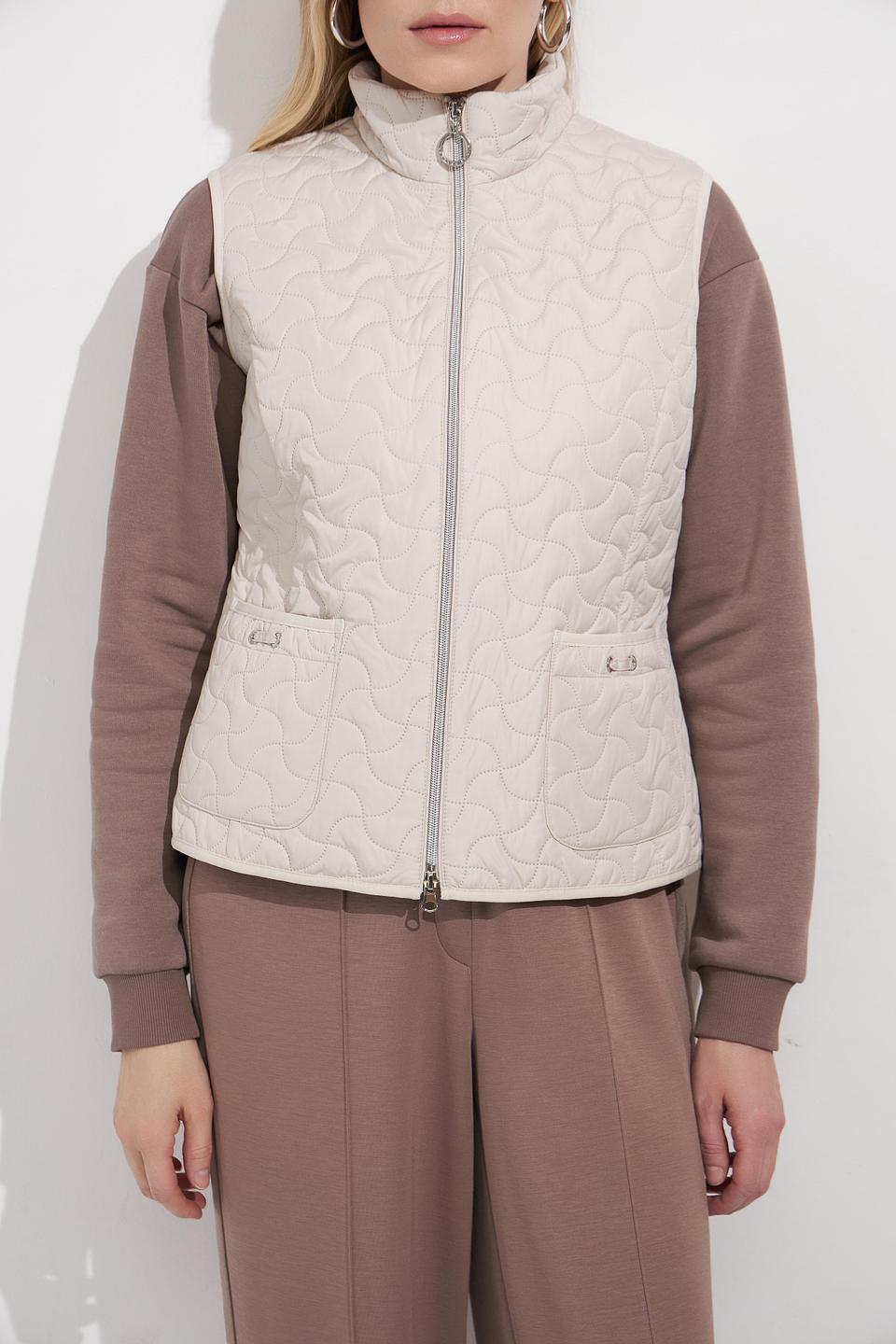 Lebek стеганая жилетка бежевая