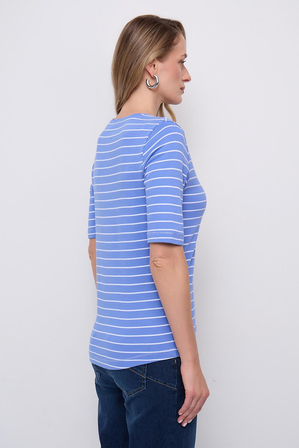 Футболка Clarina в полоску голубую