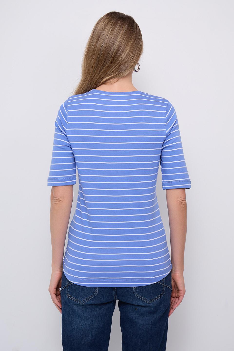Футболка Clarina в полоску голубую
