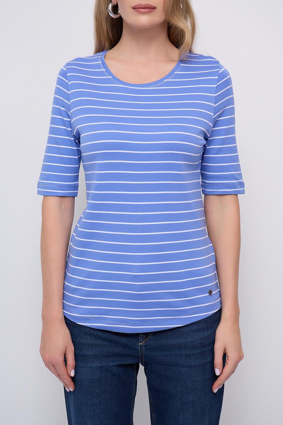 Футболка Clarina в полоску голубую
