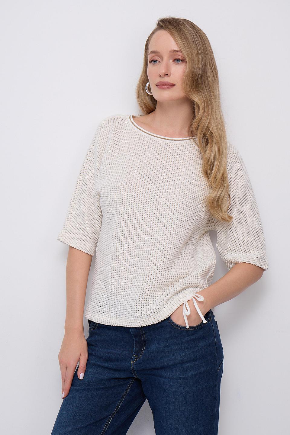 Пуловер Betty Barclay молочный с рукавами 3/4