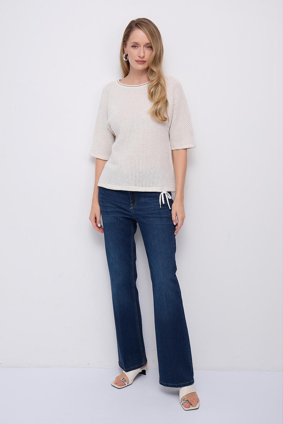 Пуловер Betty Barclay молочный с рукавами 3/4