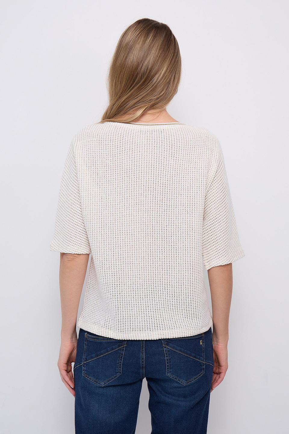 Пуловер Betty Barclay молочный с рукавами 3/4