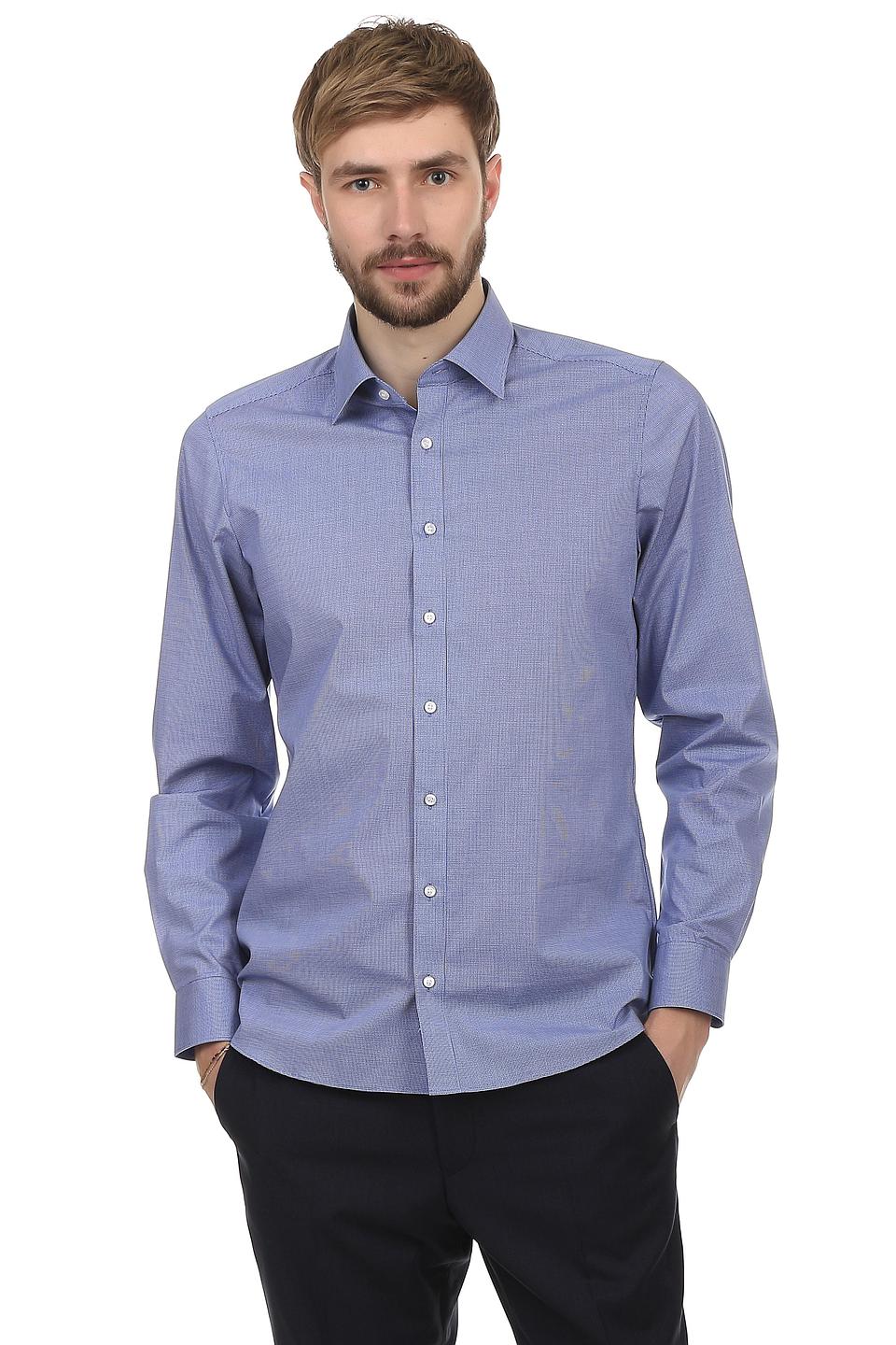 Рубашка Olymp голубая в клетку