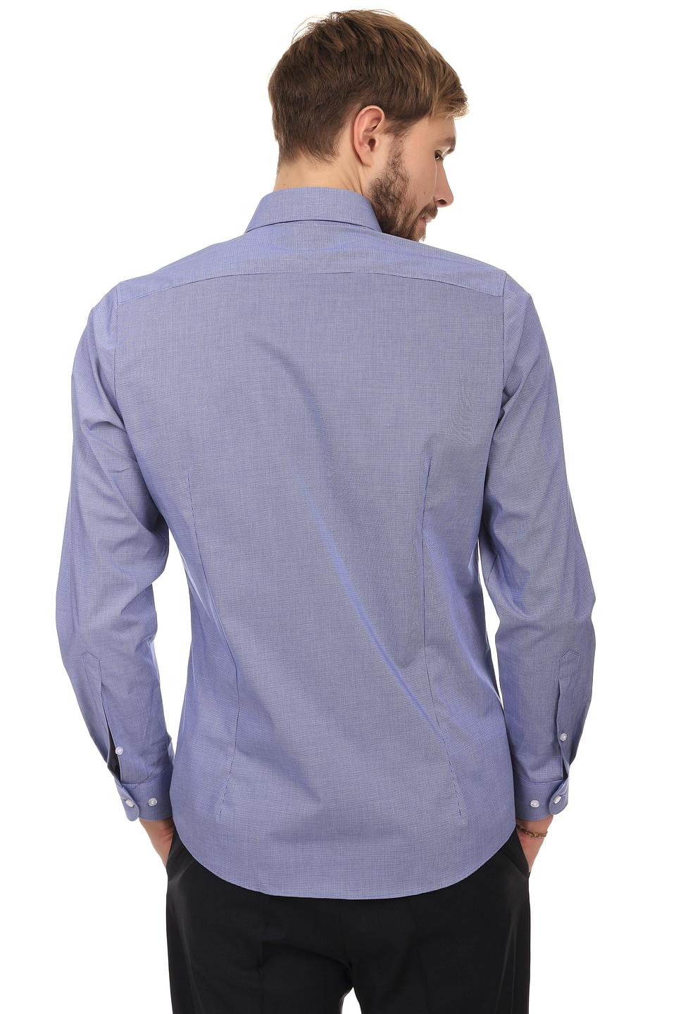 Рубашка Olymp голубая в клетку