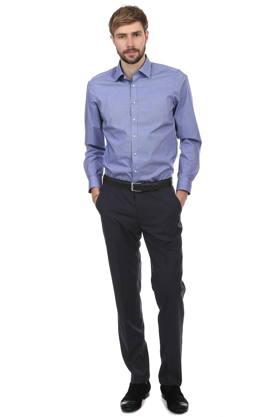 Рубашка Olymp голубая в клетку