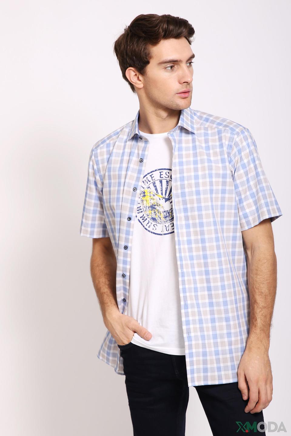 Рубашка кр-рукав Olymp в клетку