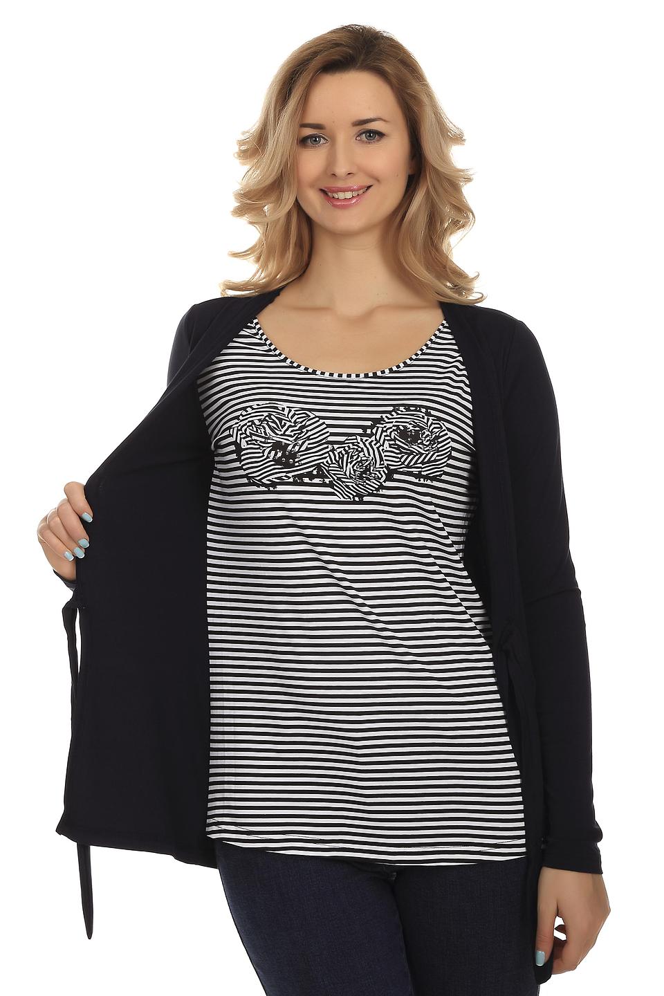 Блуза Pezzo с завязками чёрный