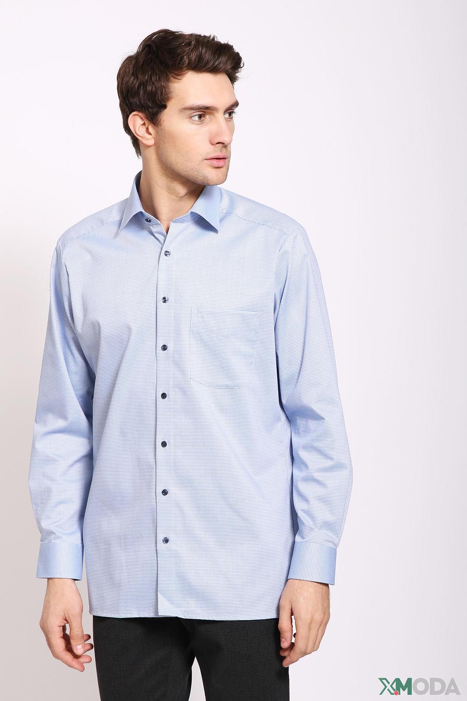 Рубашка Olymp men голубая приталенная