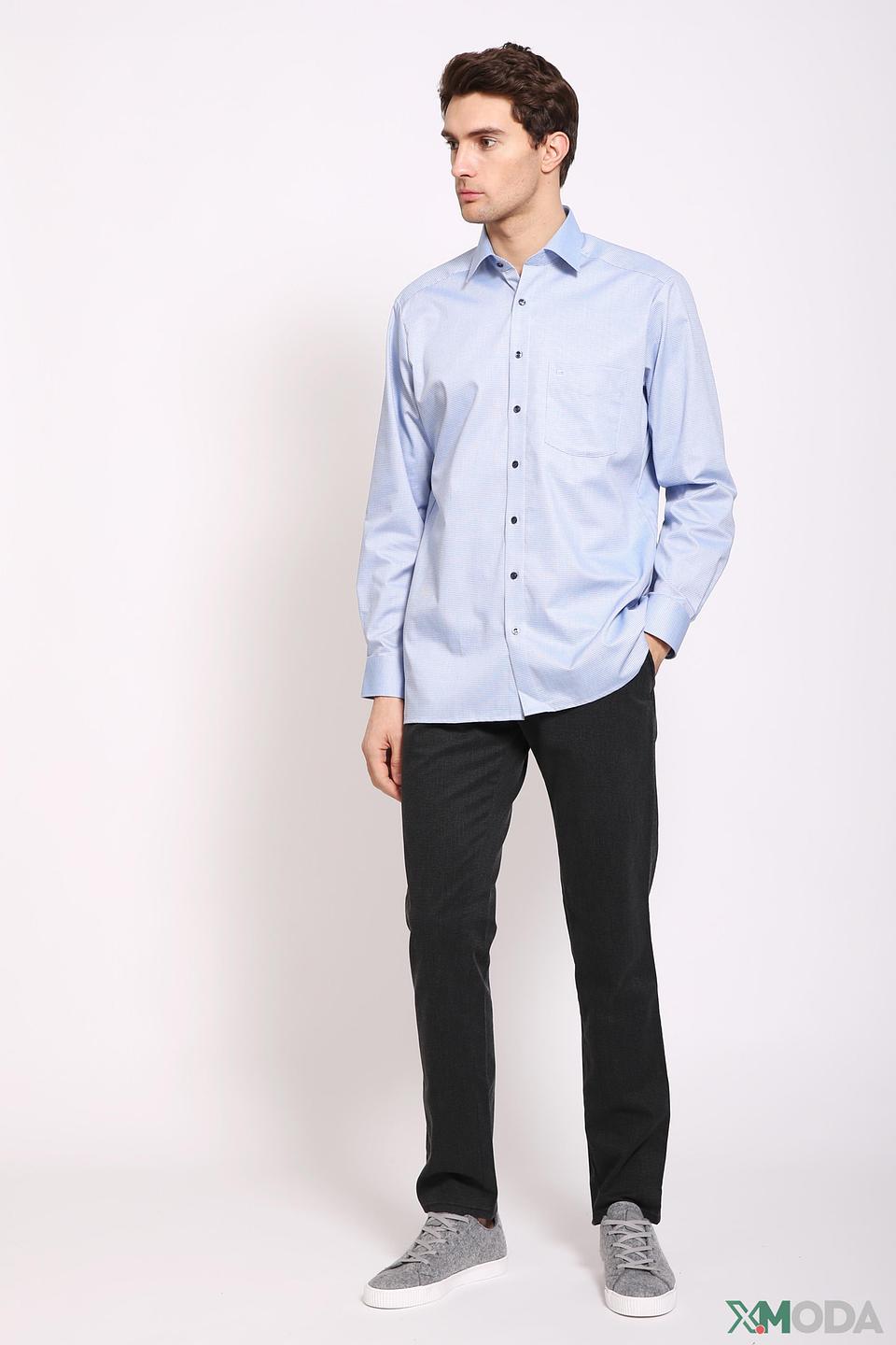 Рубашка Olymp men голубая приталенная