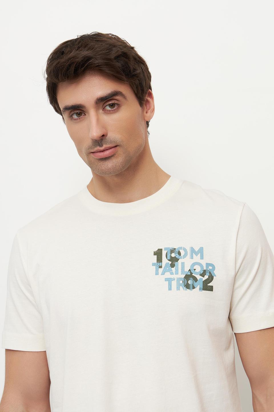 Футболка Tom Tailor с логотипом бежевая