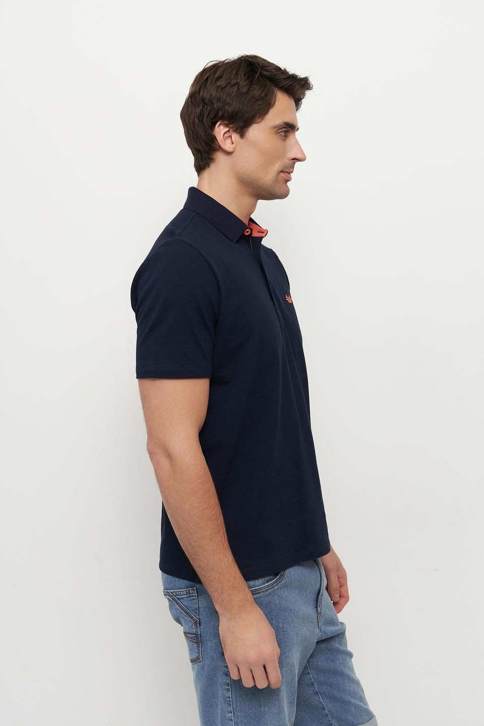 Поло Monte Carlo с вышивкой, тёмно-синее