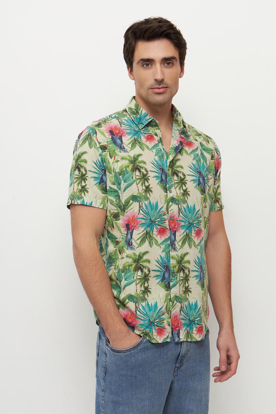 Рубашка Monte Carlo с тропическим принтом