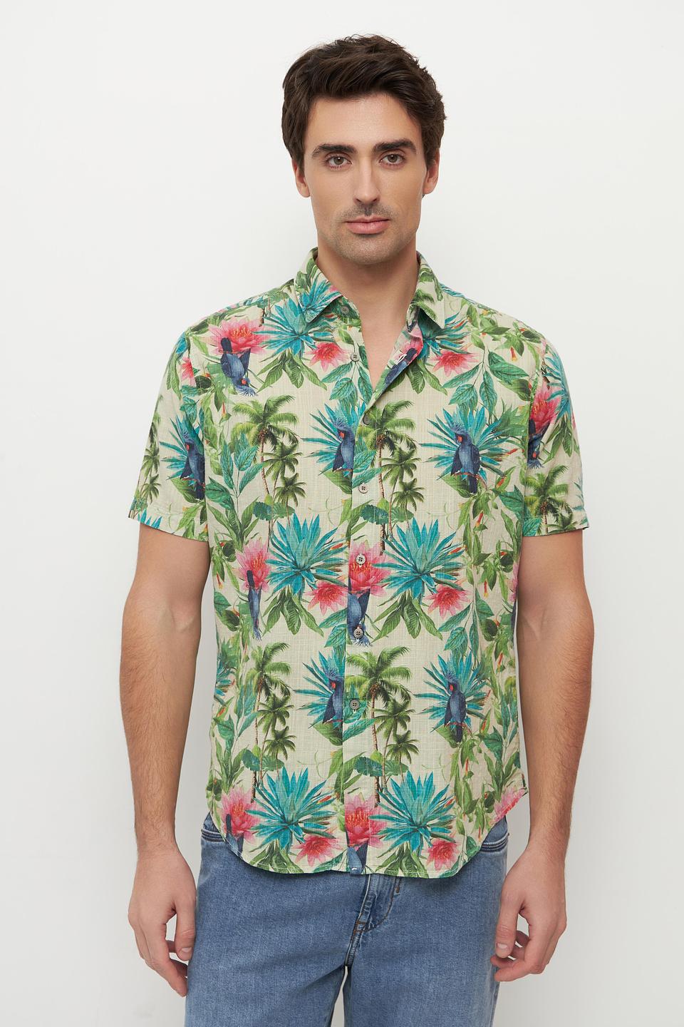 Рубашка Monte Carlo с тропическим принтом