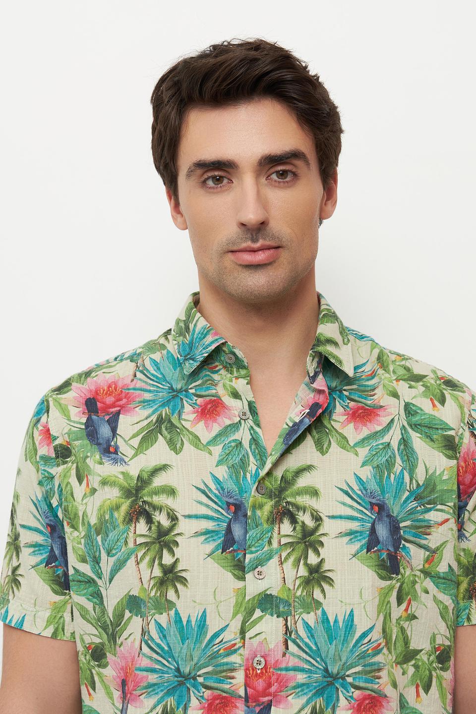 Рубашка Monte Carlo с тропическим принтом