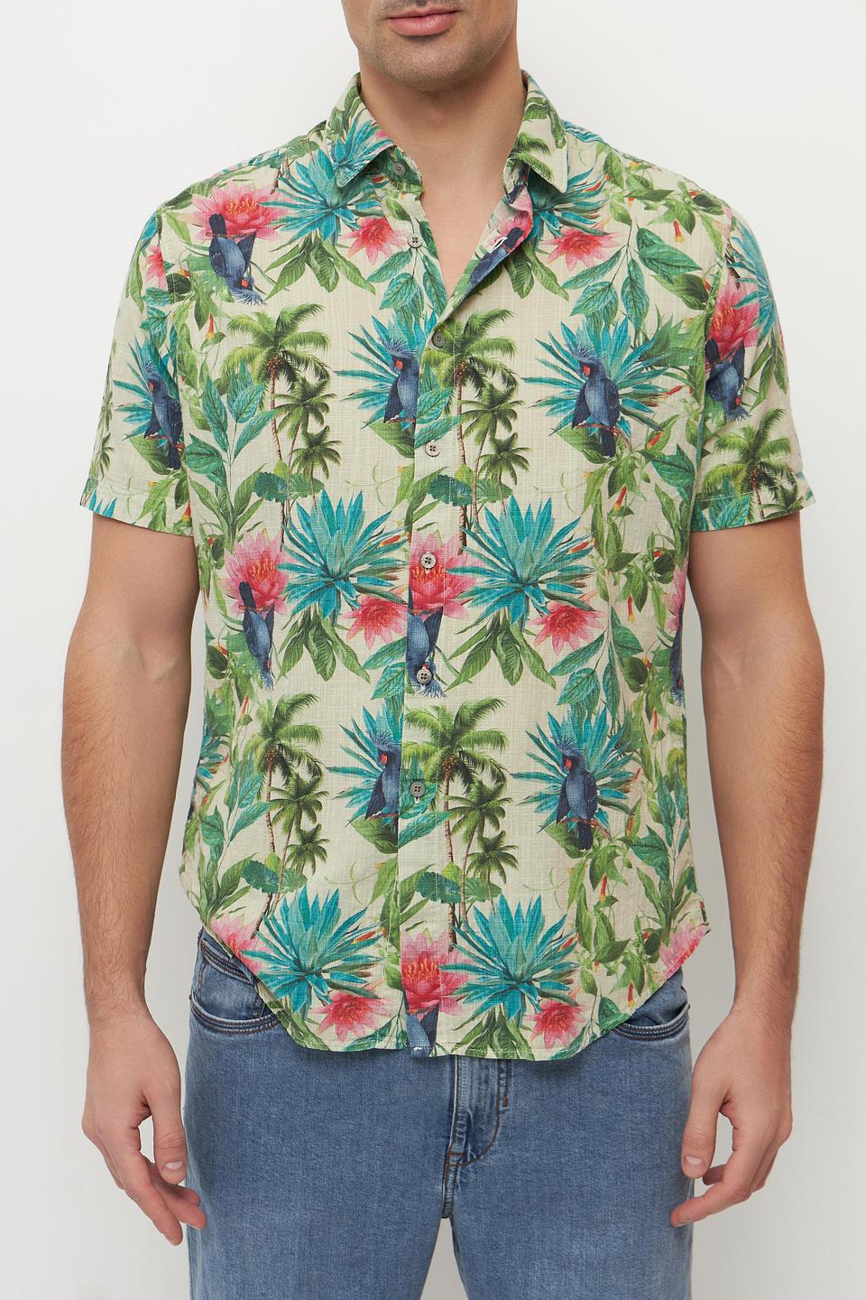 Рубашка Monte Carlo с тропическим принтом