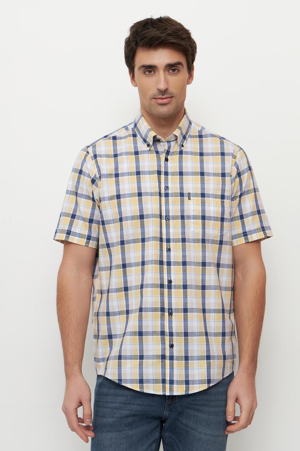 Рубашка Casa Moda в клетку жёлтая