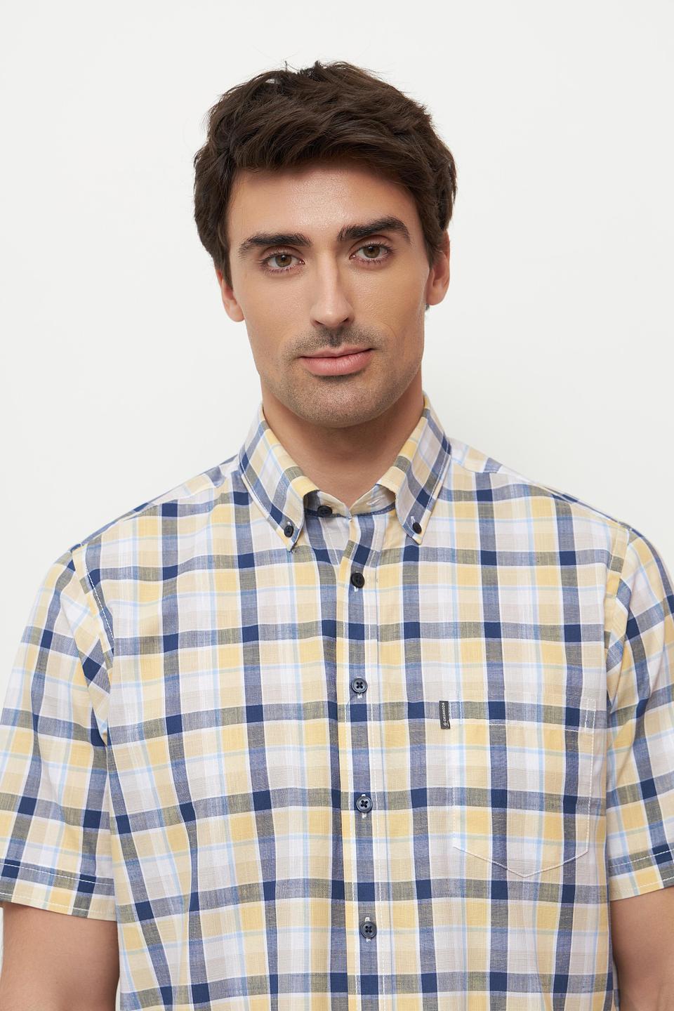 Рубашка Casa Moda в клетку жёлтая