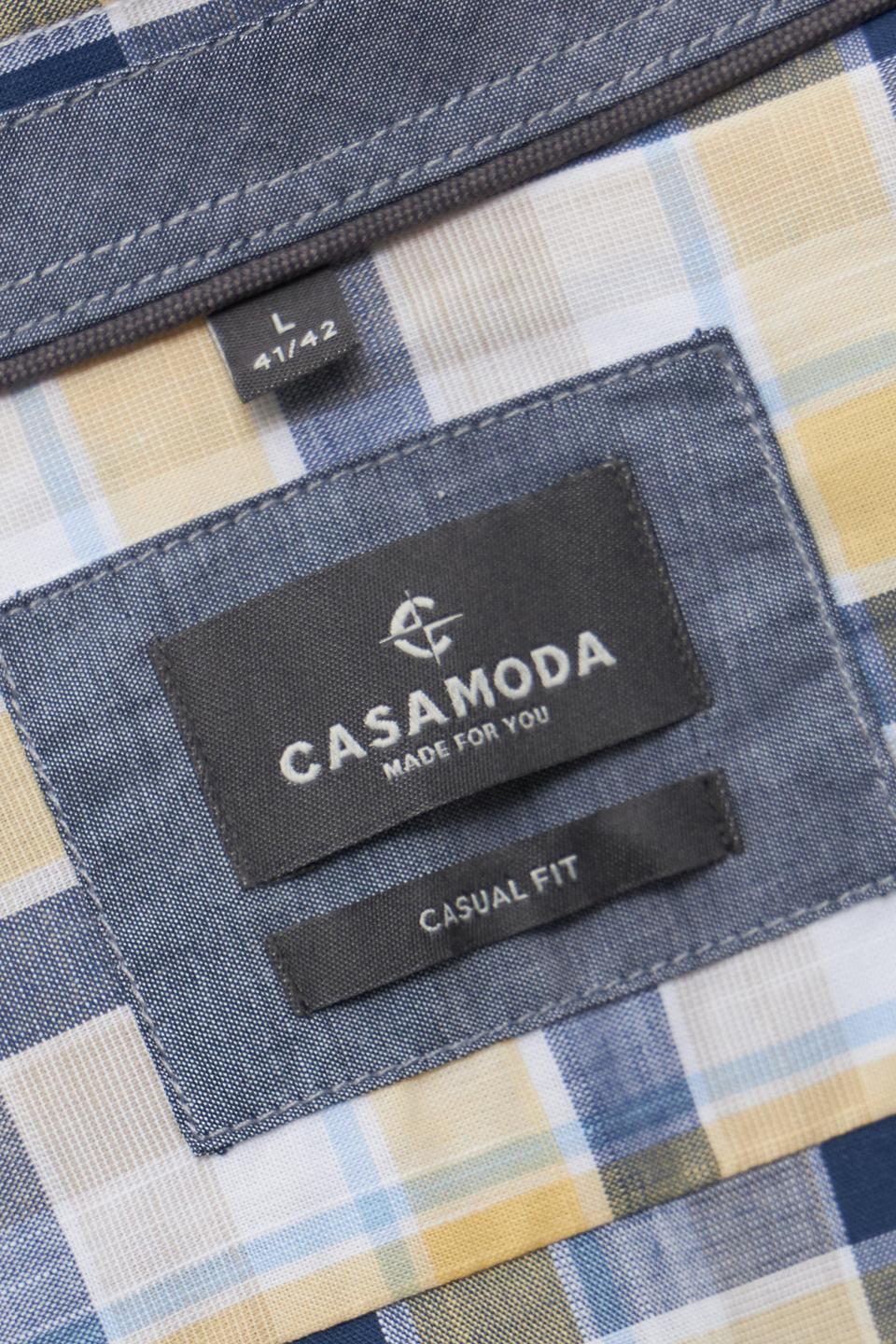 Рубашка Casa Moda в клетку жёлтая