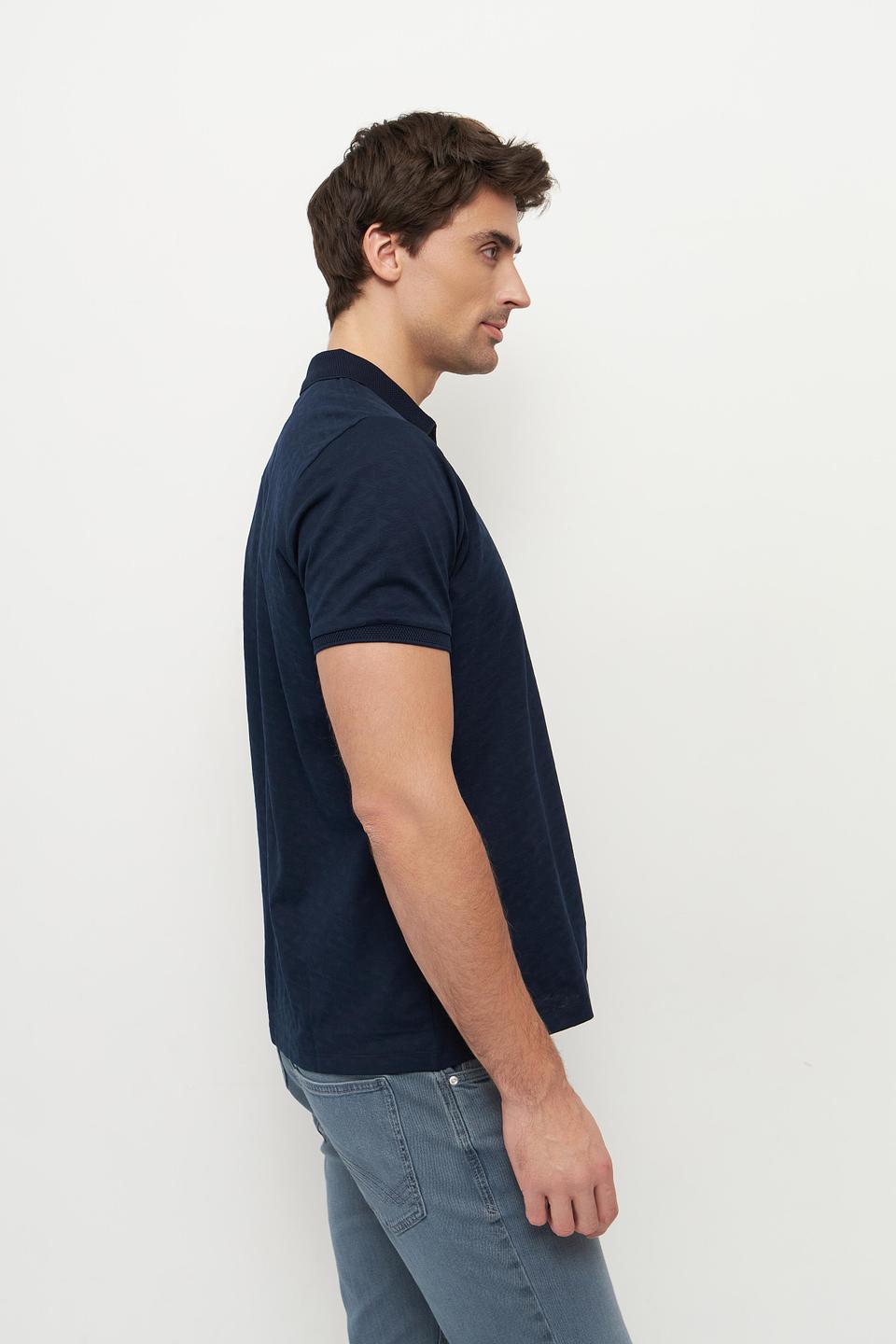 Поло Ragman с контрастной отделкой синий