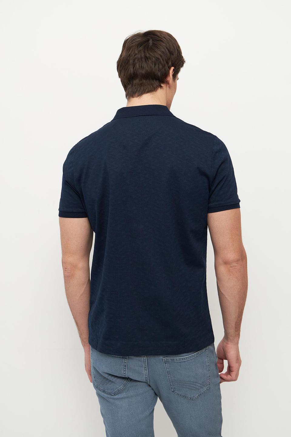 Поло Ragman с контрастной отделкой синий