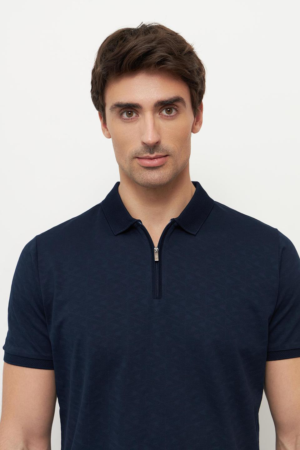 Поло Ragman с контрастной отделкой синий