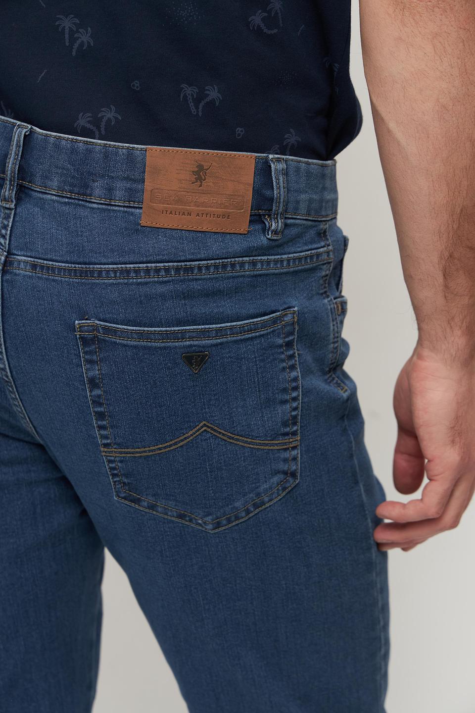 Джинсы Sea Barrier синие с вышивкой
