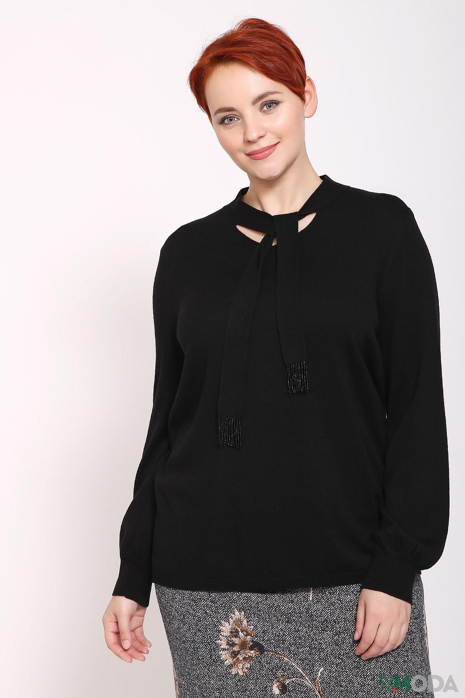 Пуловер Via Appia с завязками чёрный