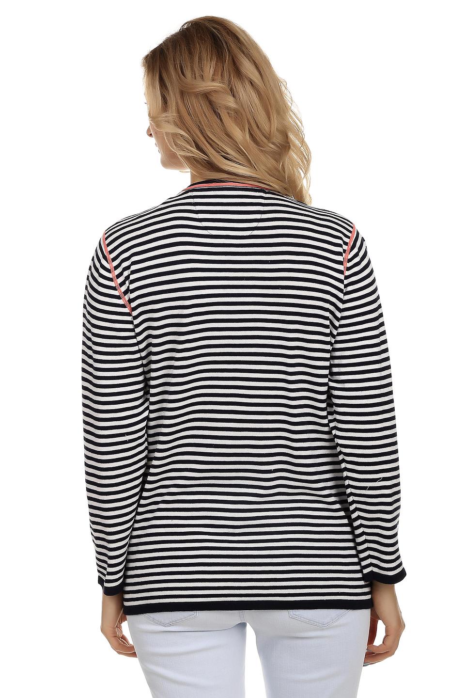 Пуловер Via Appia в полоску с аппликацией