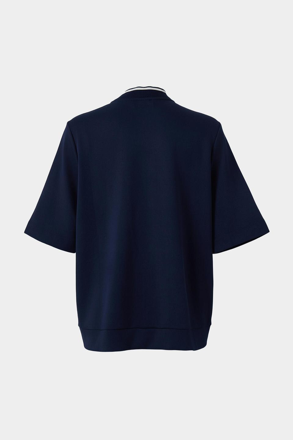 Пуловер Frapp с молнией темно-синий