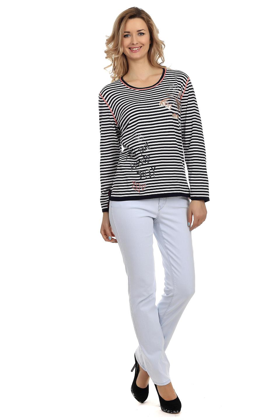 Пуловер Via Appia в полоску с аппликацией