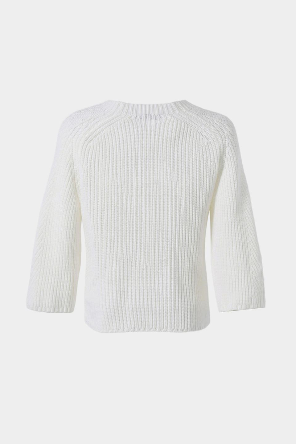 Пуловер Bianca с цветочной аппликацией