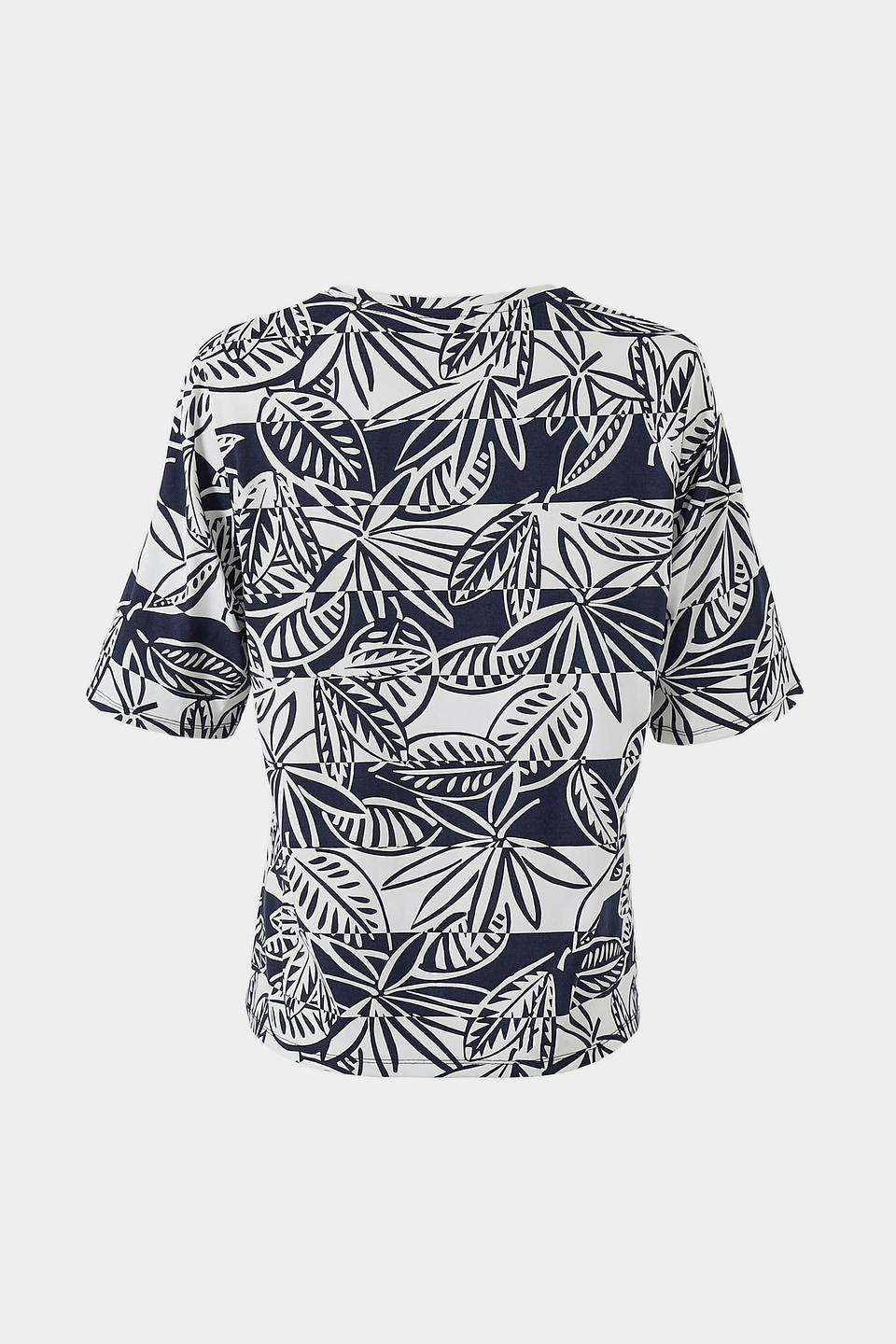 Футболка Lebek с тропическим принтом