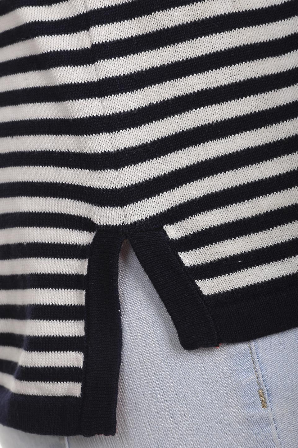 Пуловер Via Appia в полоску с аппликацией
