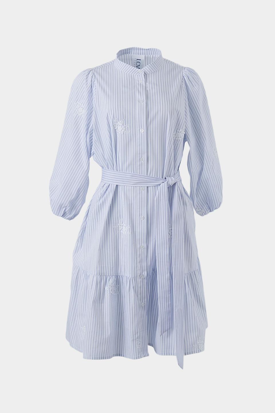 Платье Lecomte в полоску с вышивкой