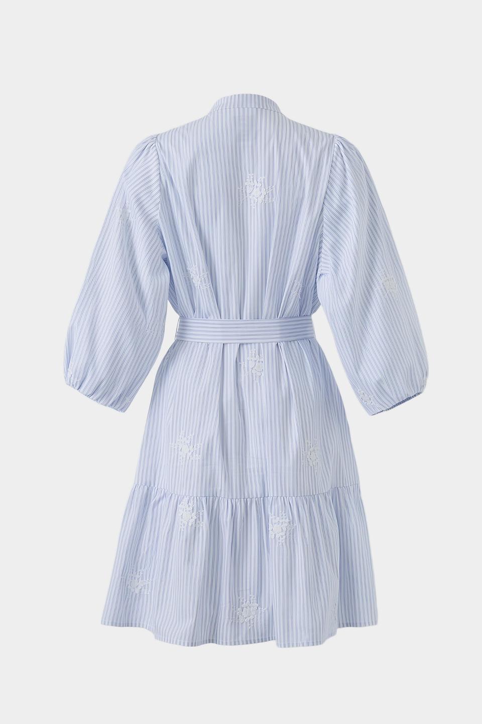 Платье Lecomte в полоску с вышивкой