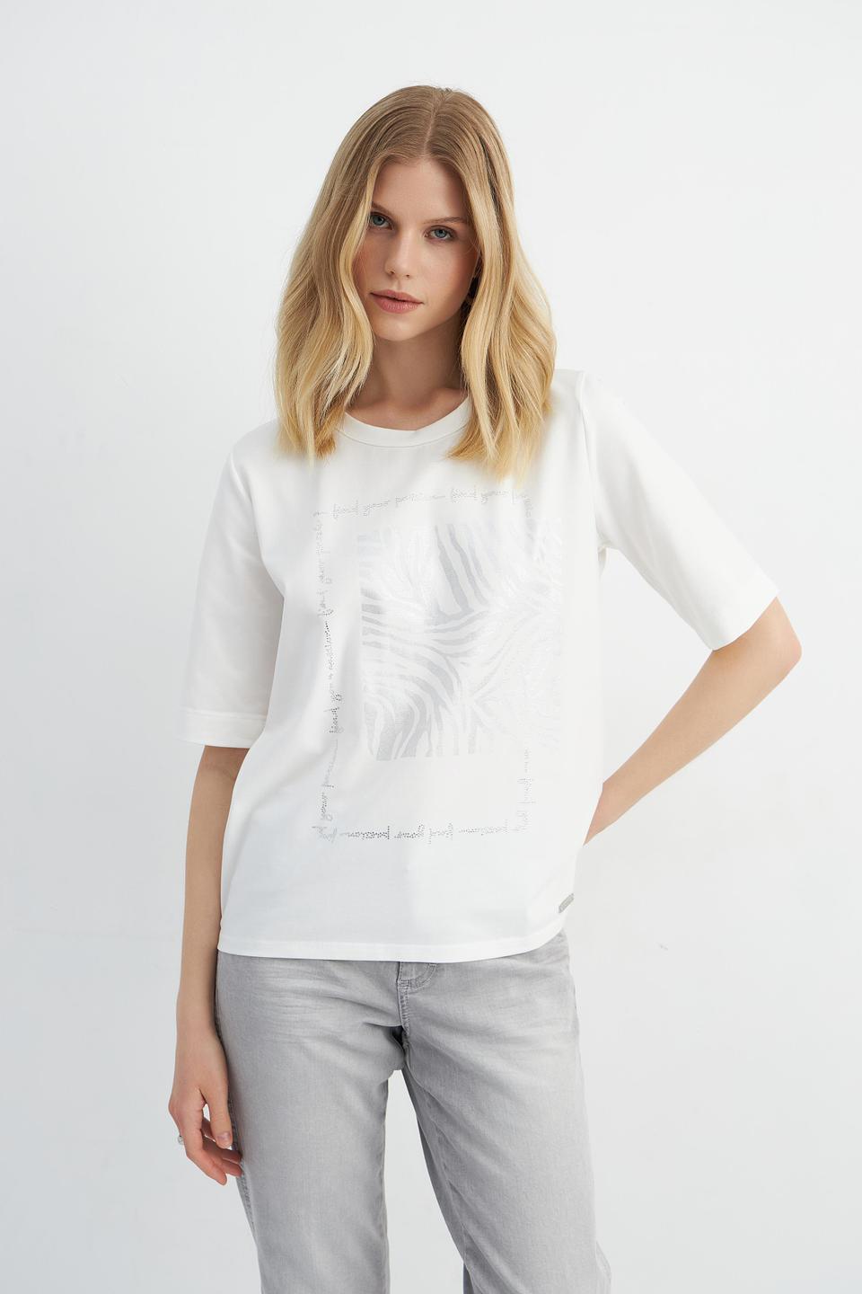 Футболка Passioni с принтом белый