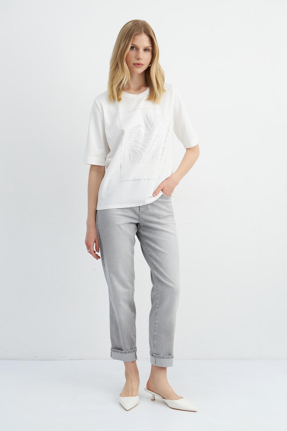 Футболка Passioni с принтом белый