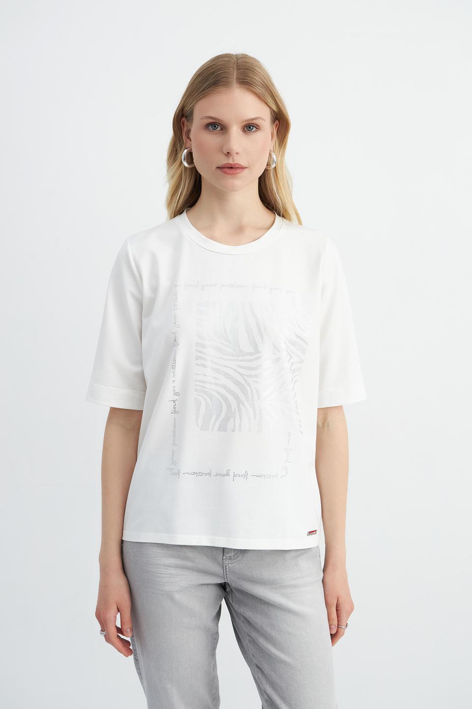 Футболка Passioni с принтом белый