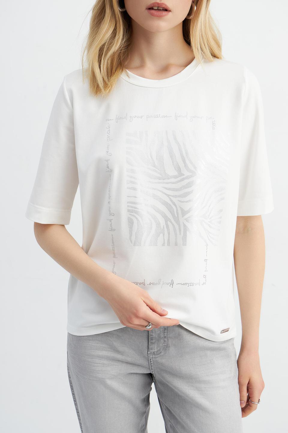 Футболка Passioni с принтом белый