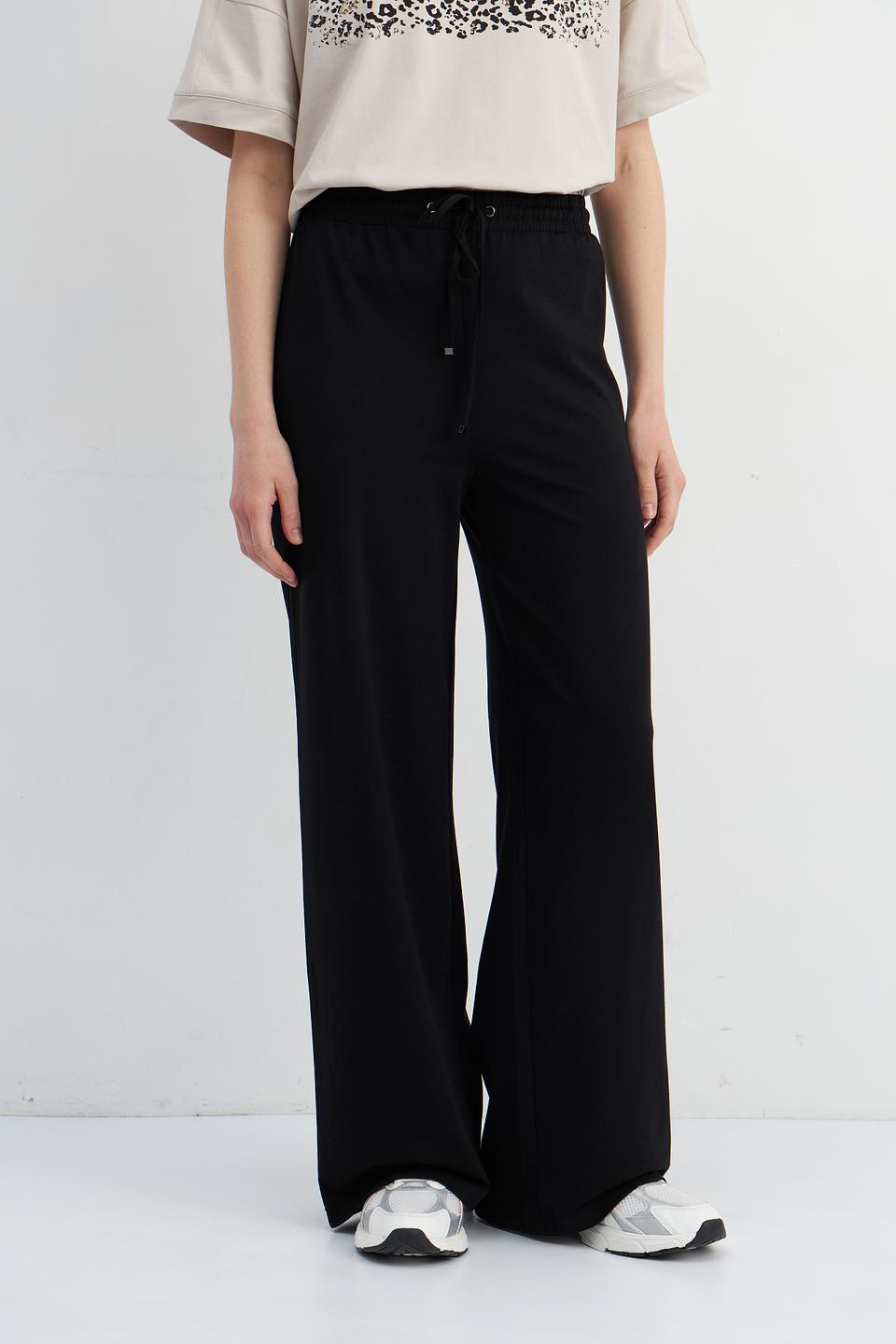 Брюки Passioni палаццо чёрные