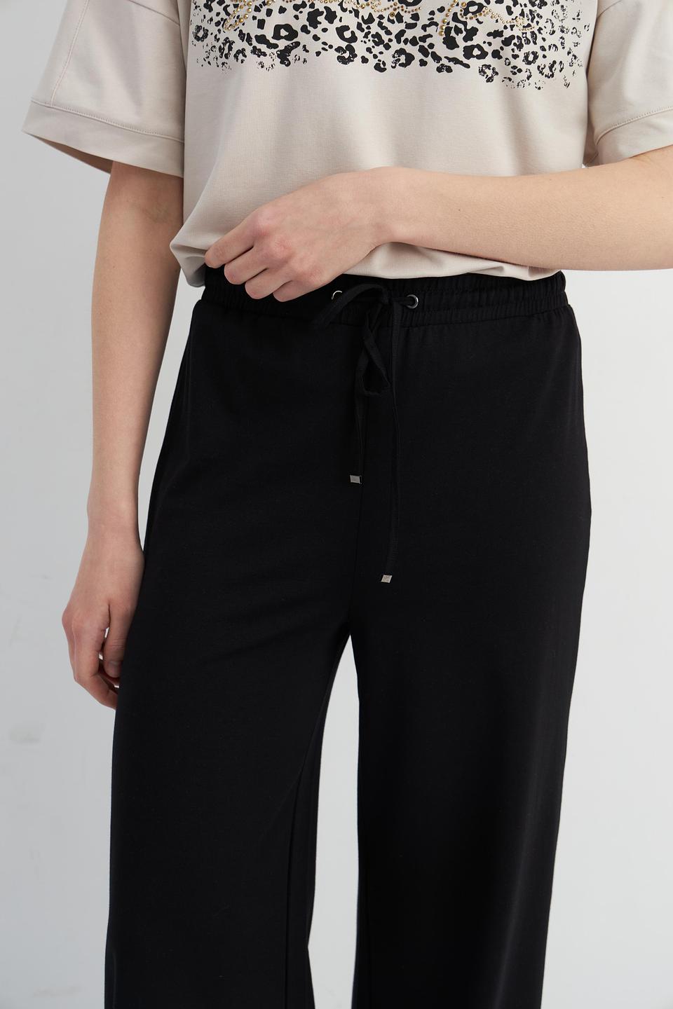 Брюки Passioni палаццо чёрные