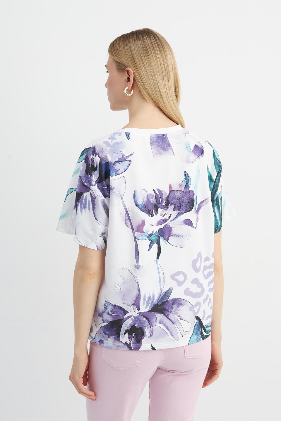 Футболка Passioni с цветочным принтом