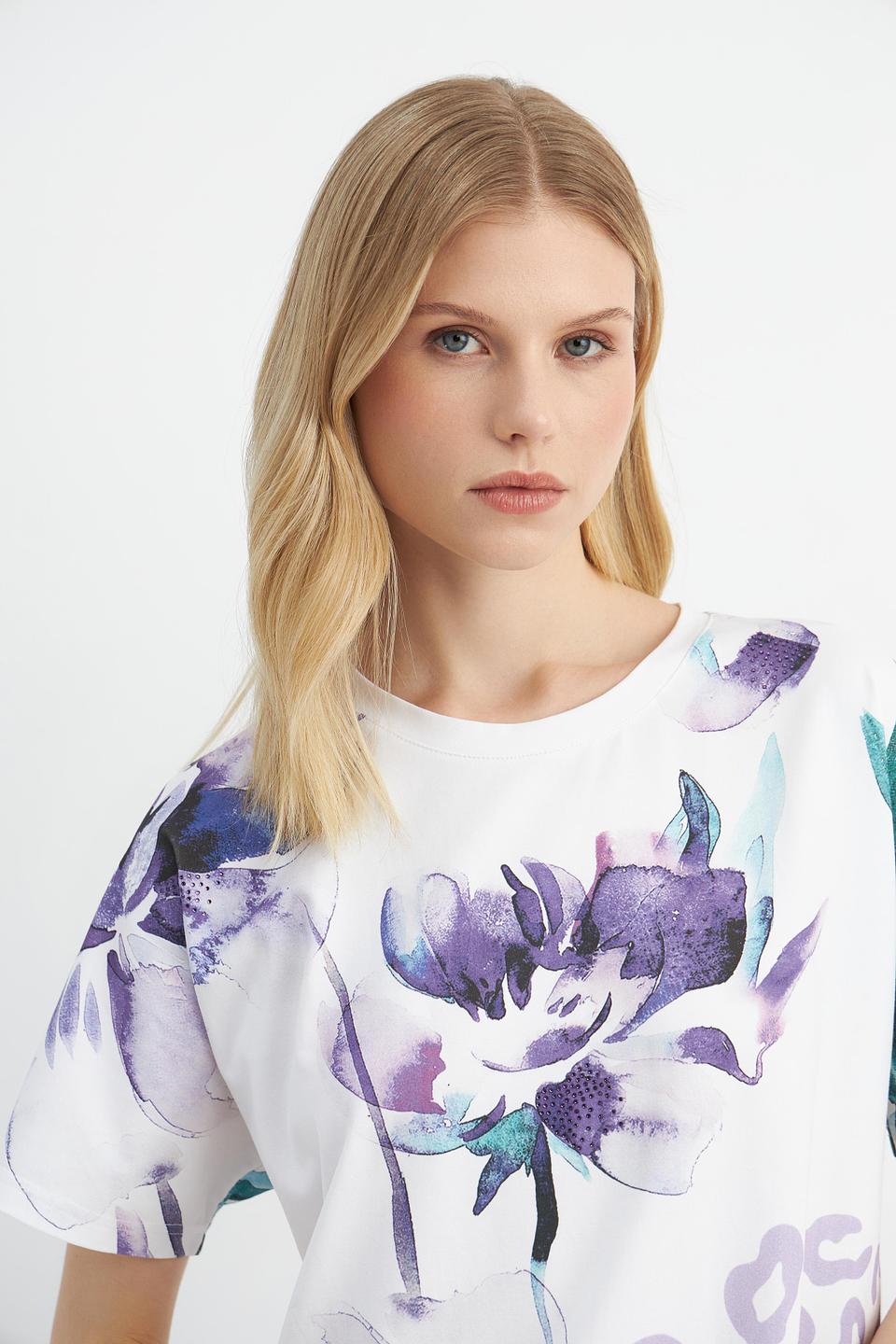 Футболка Passioni с цветочным принтом
