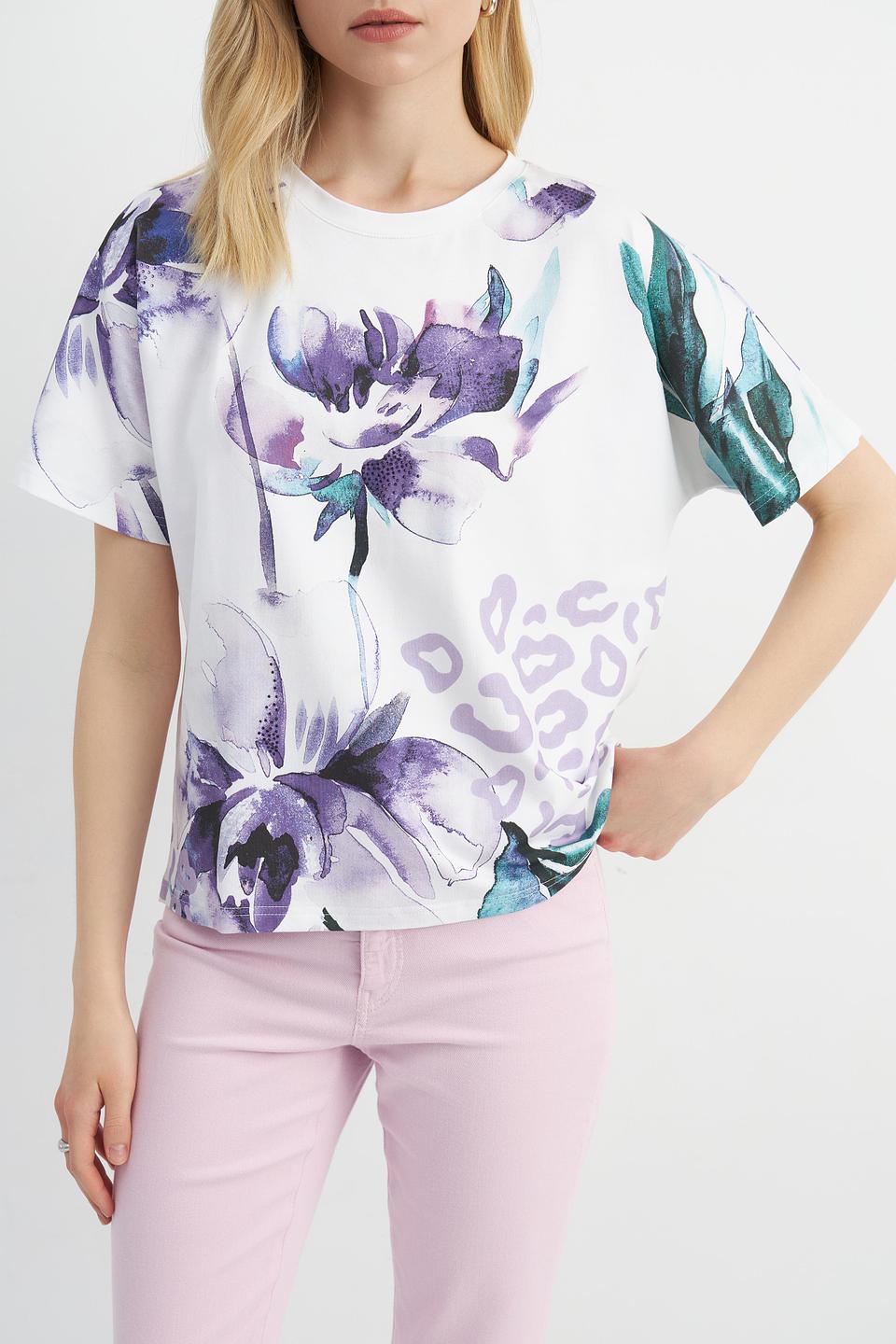 Футболка Passioni с цветочным принтом