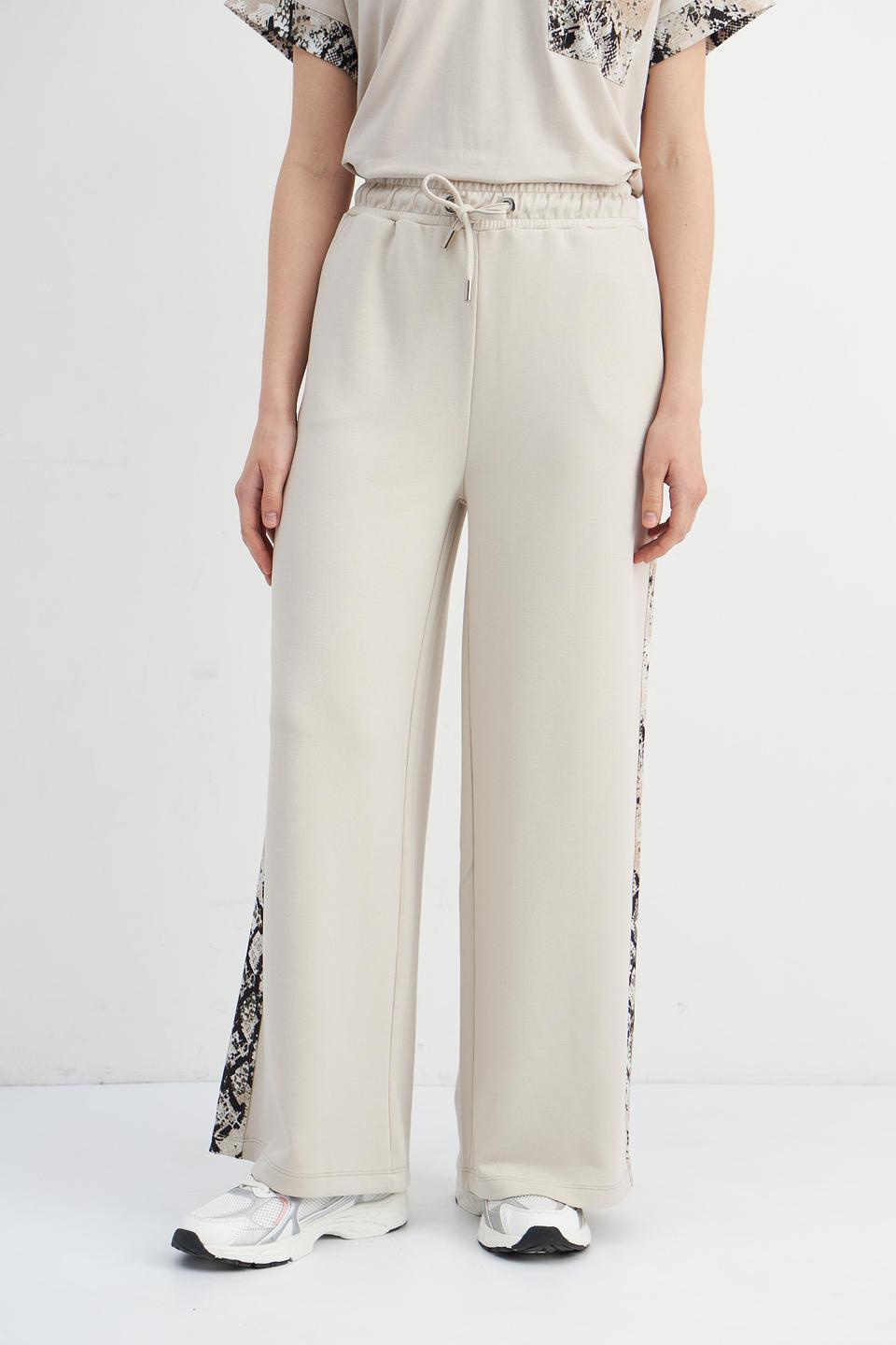 Брюки Passioni палаццо бежевые