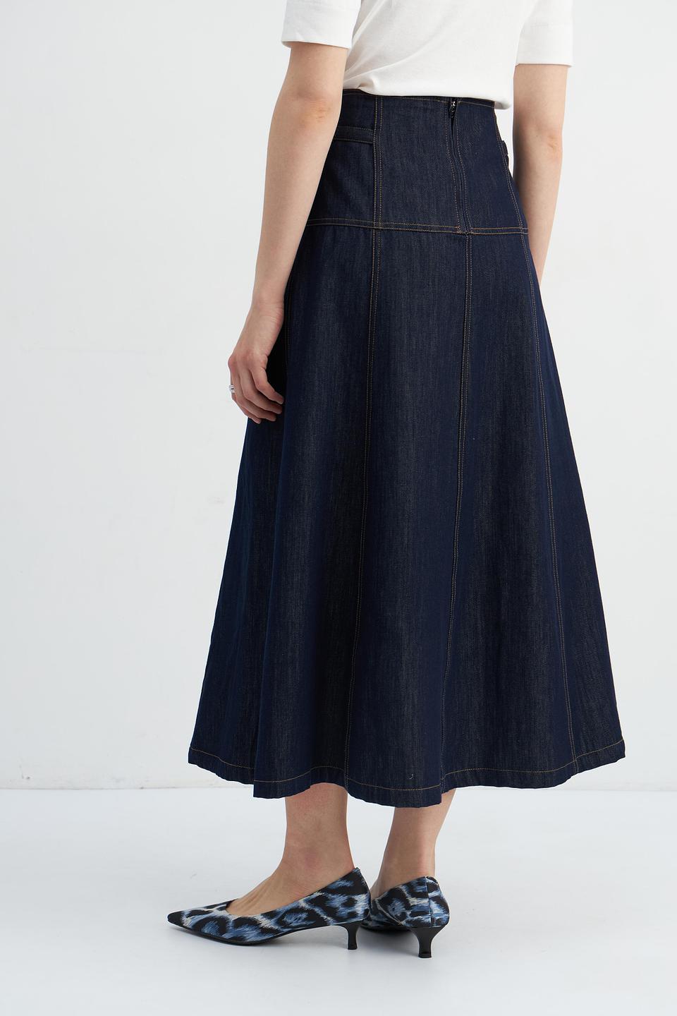 Юбка джинсовая Oui с вышивкой