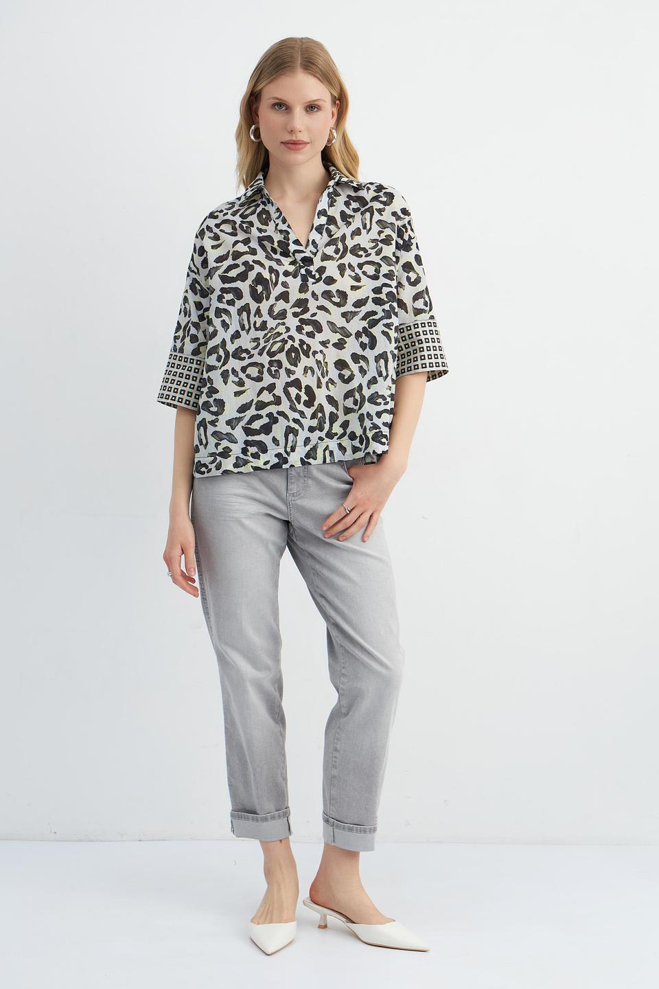 Блуза Catnoir с леопардовым принтом